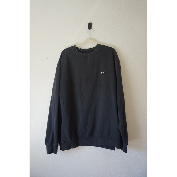 Nike Other - Nike VTG Y2K Sweatshirt Cotton Blend Oversized Streetwear Faded Black XXL